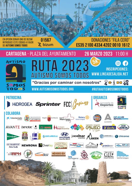 CARTEL RUTA AUTISMO SOMOS TODOS 2023